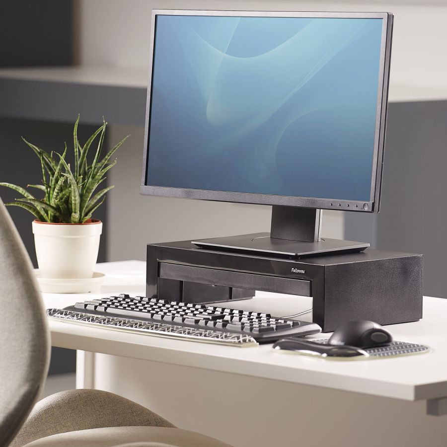 Fellowes Mausmatte mit Handgelenkauflage – Photo – 202×230×15 mm – Weiss