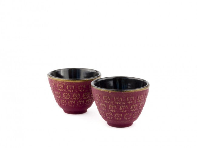 Bredemeijer Teeset Shanghai – 3-teiliges Set, 600 ml, Gusseisen, Rot, mit Edelstahlfilter, für Induktion
