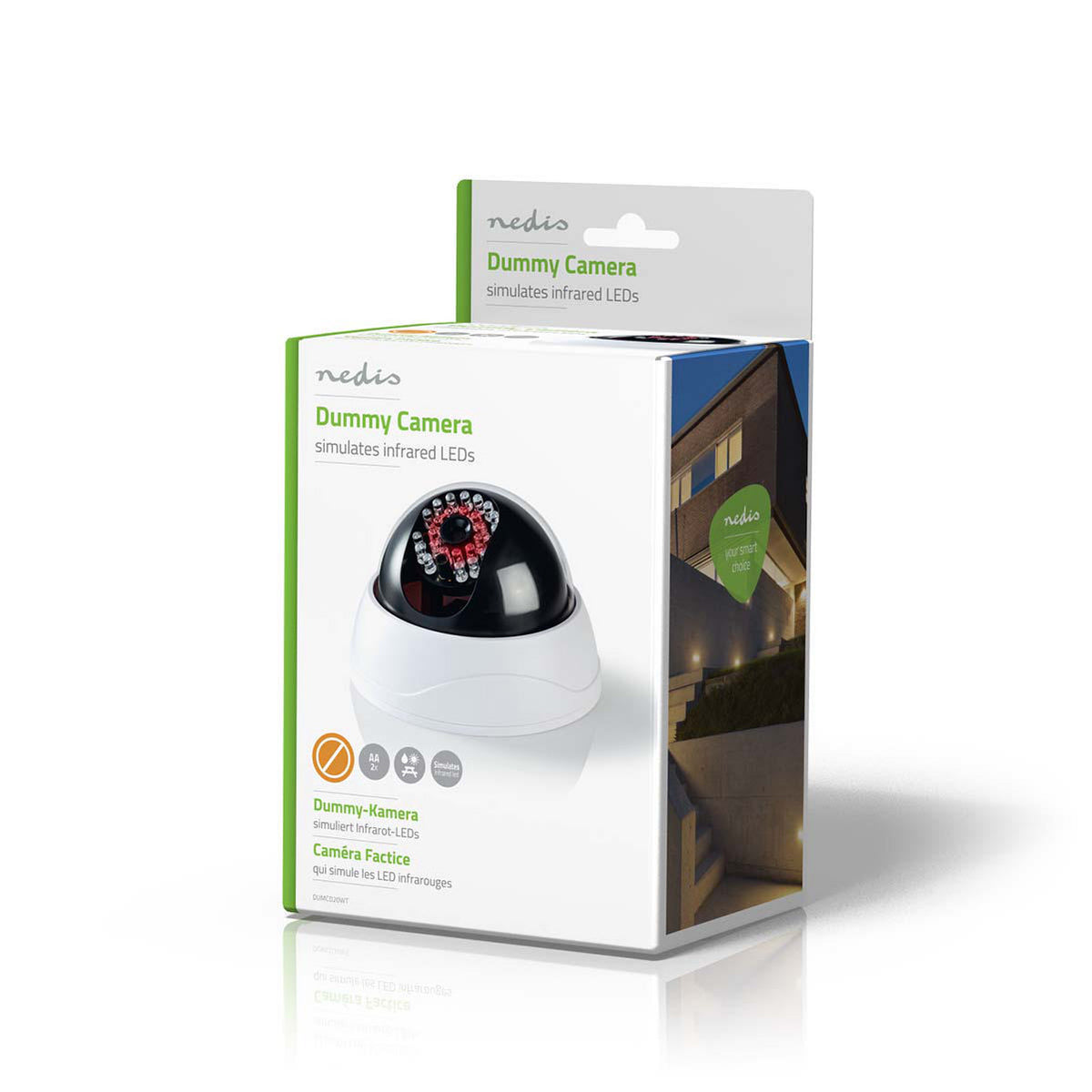 Nedis Dummy-Überwachungskamera Dome – Batteriebetrieben – IP44