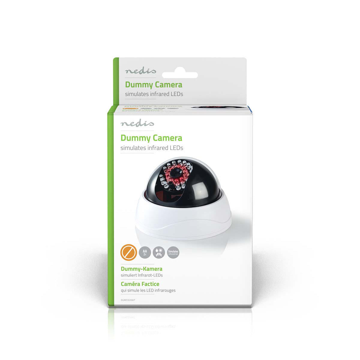 Nedis Dummy-Überwachungskamera Dome – Batteriebetrieben – IP44