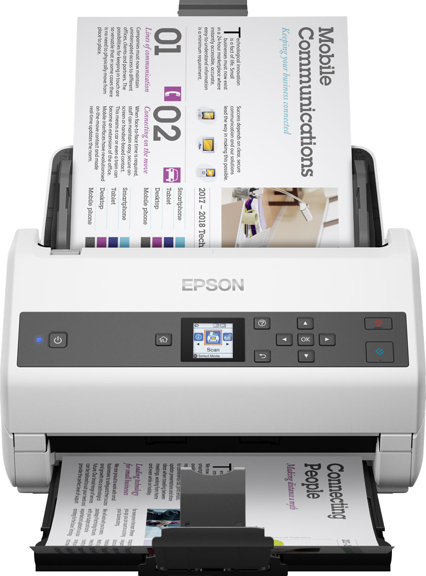 Epson WorkForce DS-870 – Dokumentenscanner, A4, Duplex, 65 ppm, 600 dpi, ADF 100 Blatt, USB