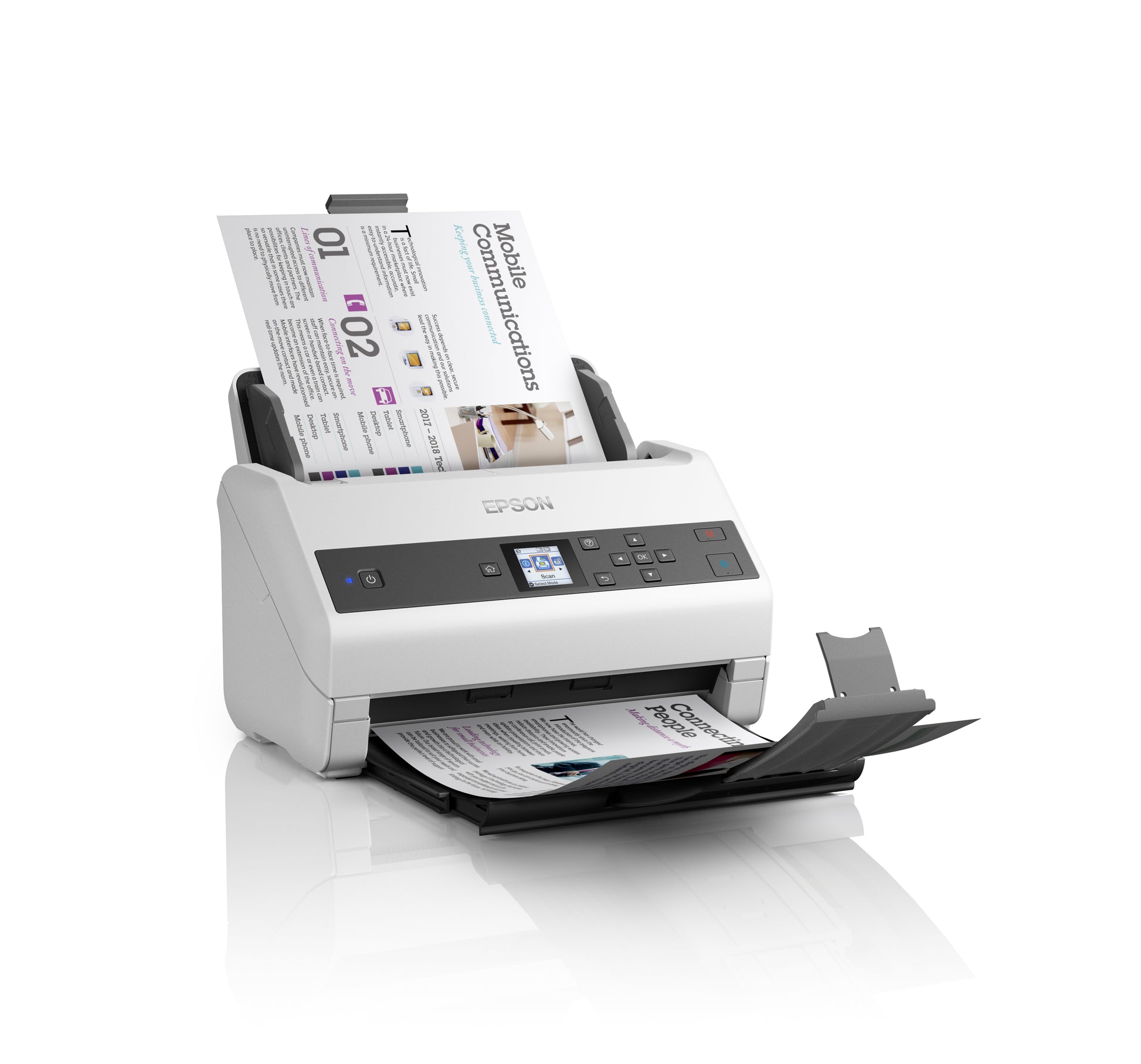 Epson WorkForce DS-870 – Dokumentenscanner, A4, Duplex, 65 ppm, 600 dpi, ADF 100 Blatt, USB