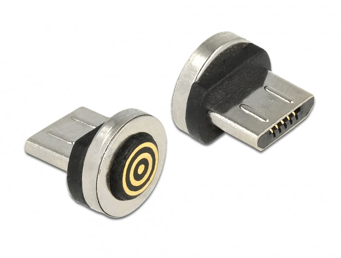 DeLOCK 65932 Adapter Magnet zu Micro-USB B – USB 2.0 (480 Mbit/s), magnetisch, für Delock 85723/85724, Silber