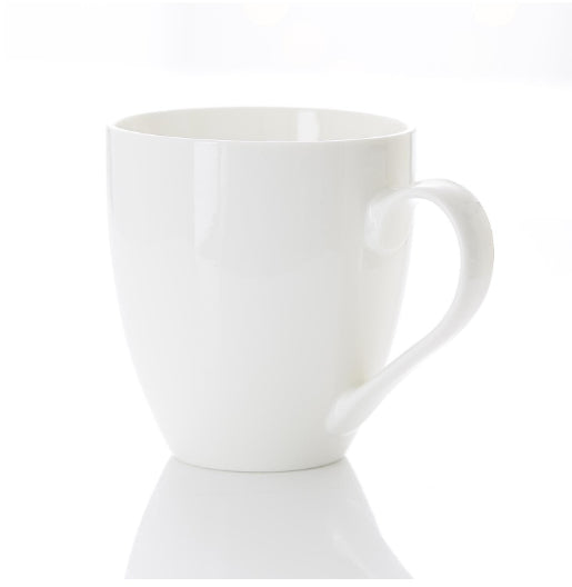Flirt by R&B Jumbo-Kaffeebecher GUSTO – 600 ml, Ø 10,0 cm, H 11,0 cm, Porzellan, Weiss, spülmaschinenfest