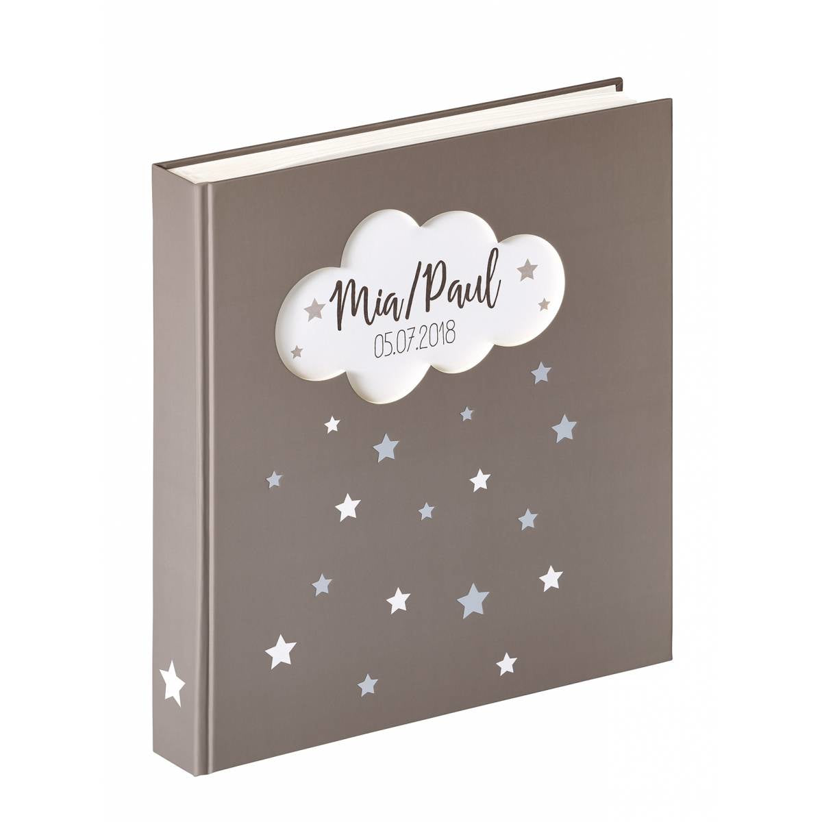 Walther Design Walther Fotoalbum – für 280 × 305 mm, anthrazit, illustrierter Vorspann, Karton