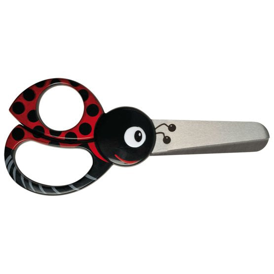 Fiskars Kinderschere – Edelstahl, verstellbare Klingenschraube, spülmaschinengeeignet, Schwarz/Rot
