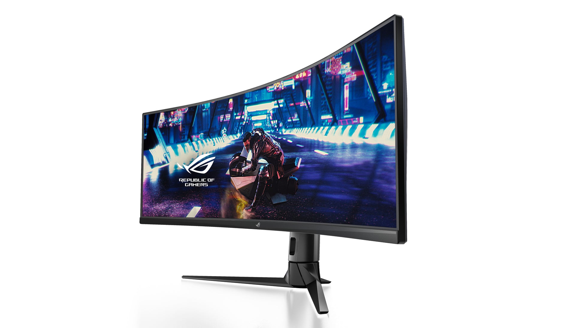 ASUS ROG Strix XG49VQ – Monitor, 49", VA, 144 Hz, 450 cd/m², Gebogen, VESA 100 × 100, Schwarz