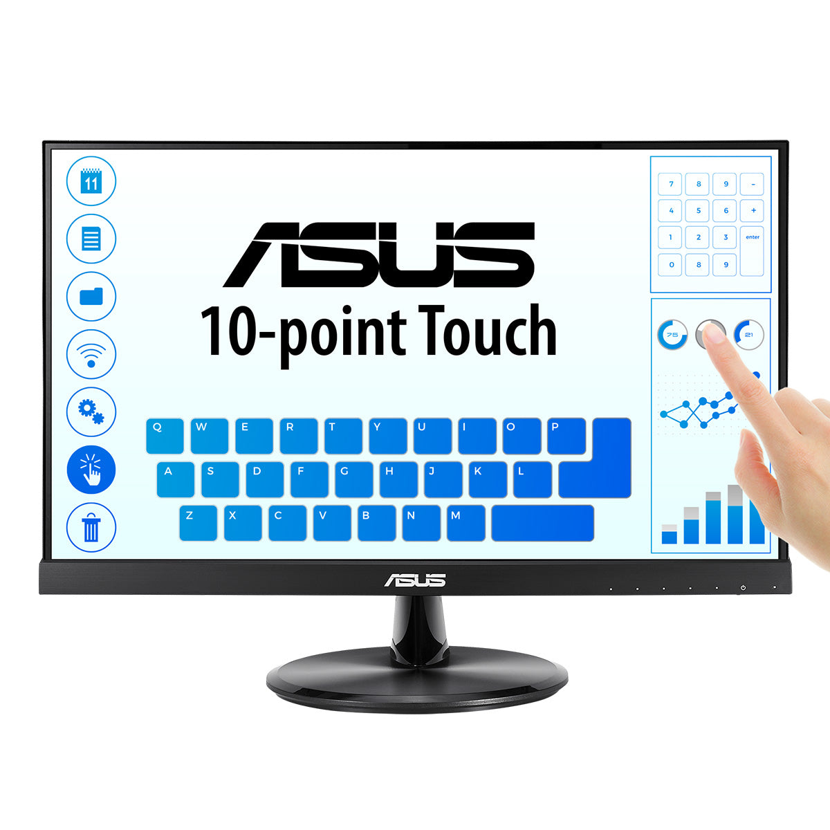ASUS VT229H – Monitor, 21,5", 1920 × 1080 (Full HD), Schwarz