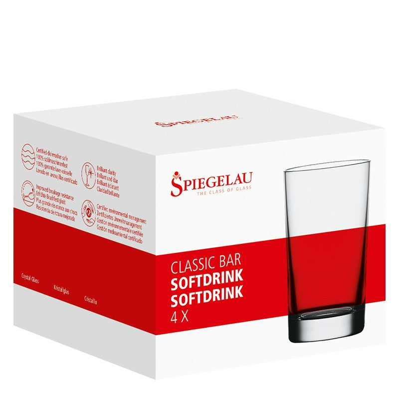Spiegelau Classic Bar Trinkgläser – 4er Set, 285 ml, Ø 7,1 cm, Kristallglas, Transparent, spülmaschinenfest