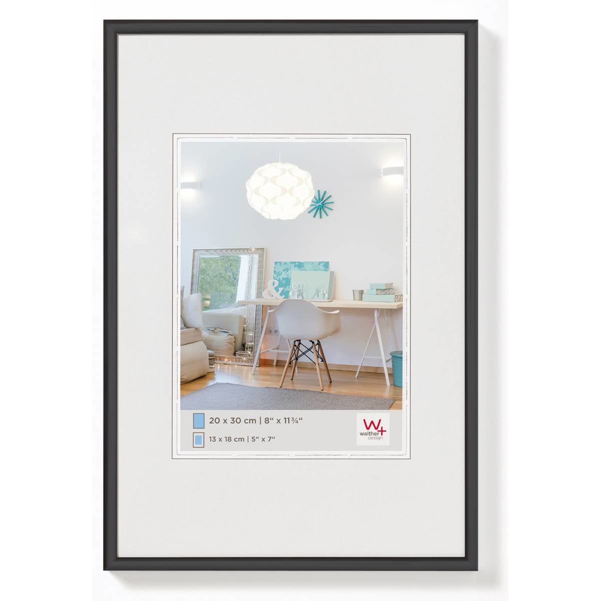 Walther Design Wechselrahmen New Lifestyle, Kunststoff, Schwarz, 50 × 70 cm – eco:plus