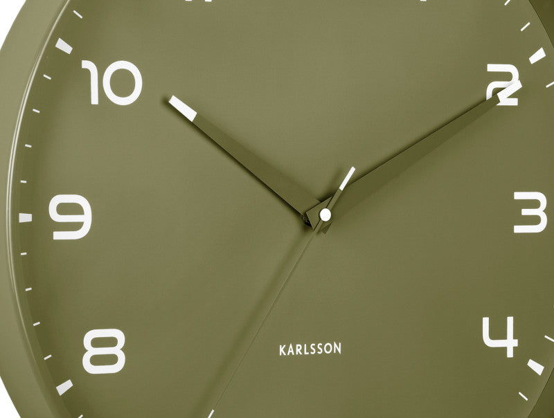 Karlsson Wanduhr Orgullo – Grün, Aluminium