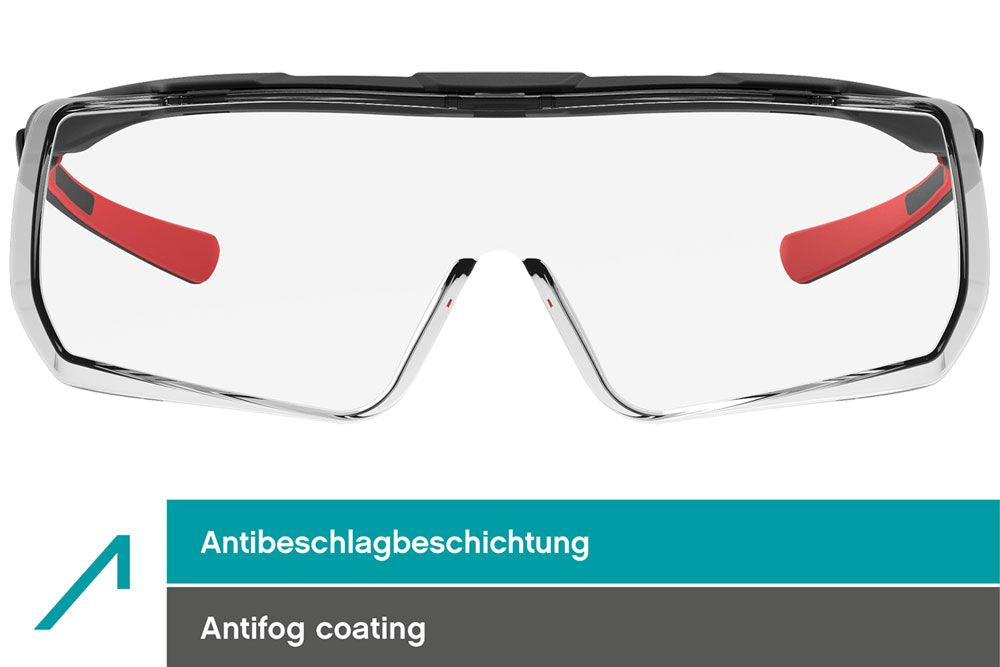 ACE Schutzbrille Evo OTG – klar, beschlagfrei, kratzfest, für Brillenträger