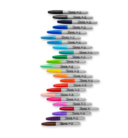 Sharpie Permanentmarker – Feine Spitze 1 mm – Schwarz – 24er-Pack