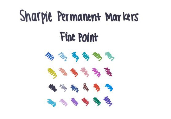 Sharpie Permanentmarker – Feine Spitze 1 mm – Schwarz – 24er-Pack