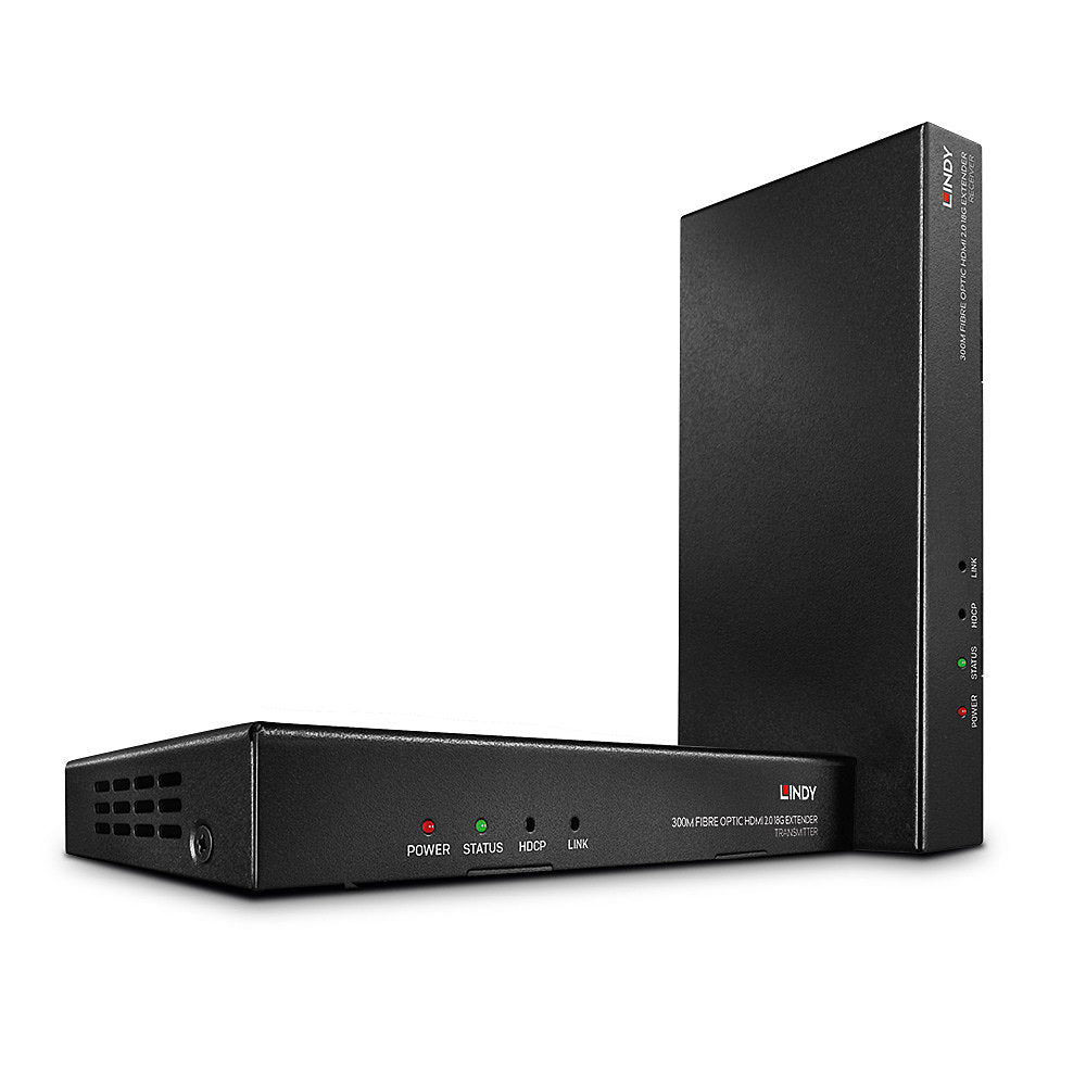 Lindy Glasfaser-HDMI-Extender, HDMI, 4K 60 Hz, IR/RS-232, Audio, 300/1000 m