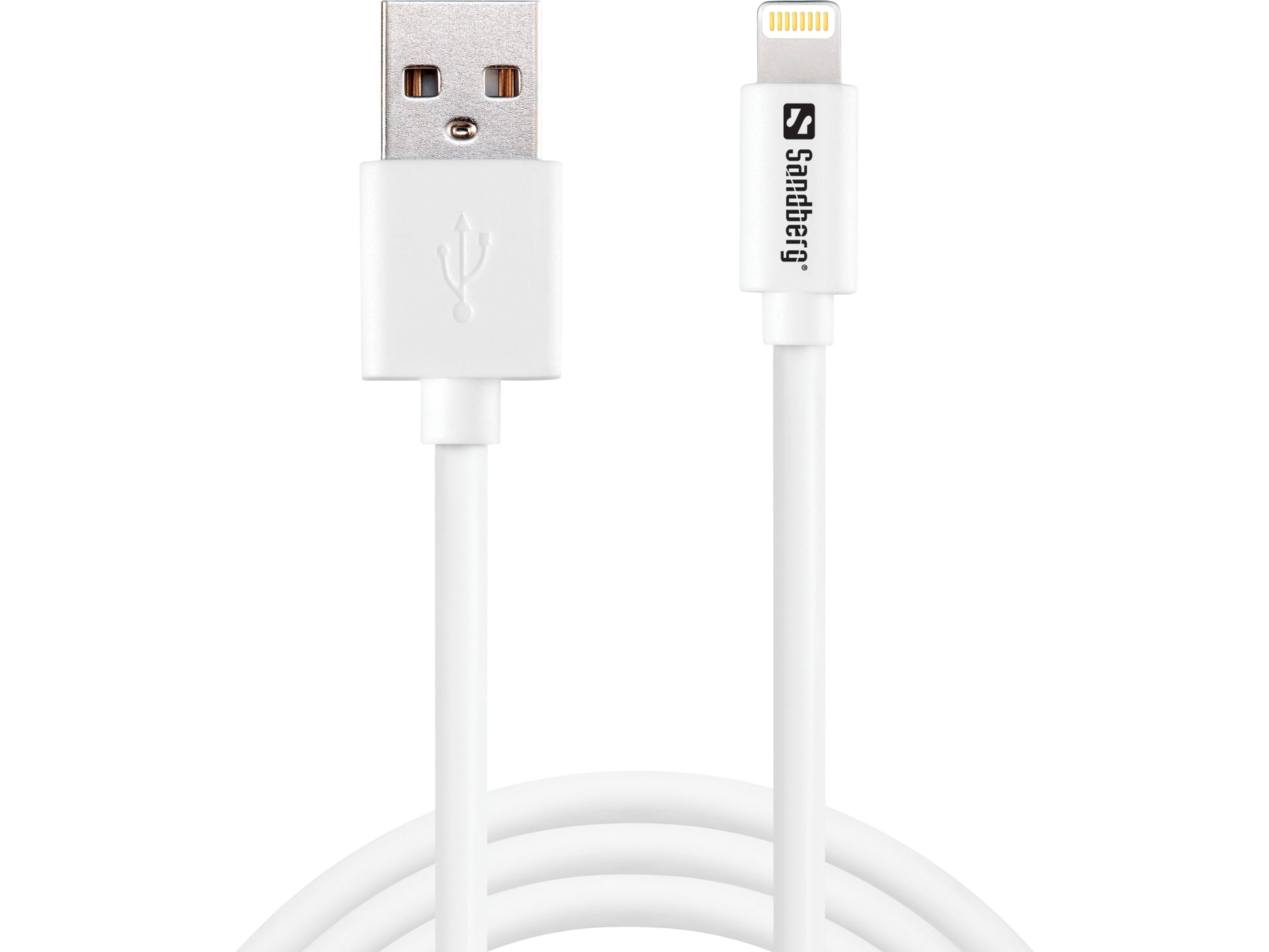 Sandberg USB-A auf Lightning Kabel, 1 m, Weiss