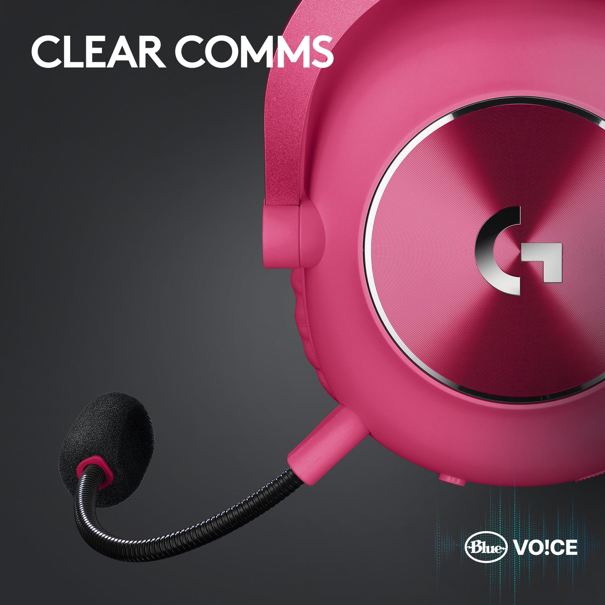 Logitech G PRO X 2 LIGHTSPEED Gaming-Headset – Over-Ear, Stereo, Kabel + BT, mit USB-A-Dongle, Magenta