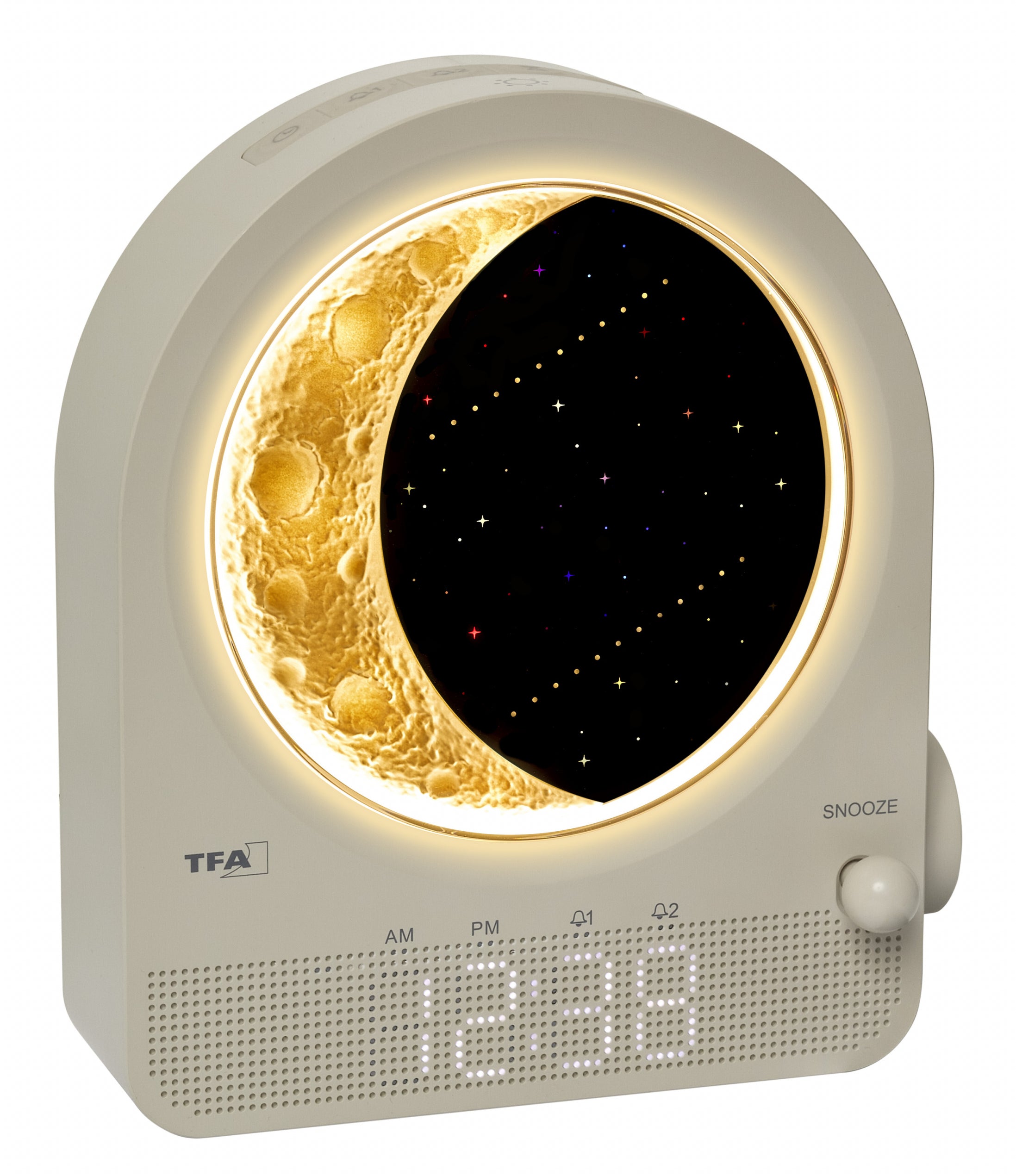 TFA-Dostmann TFA Dostmann Lichtwecker – digital – 16,0 × 18,4 × 6,9 cm, hellgrau, USB, Schlummerfunktion