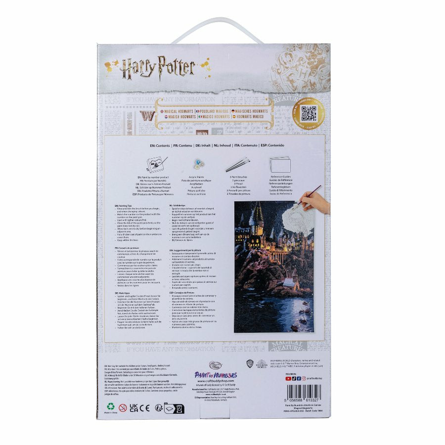 CRAFT Buddy Malen-nach-Zahlen-Set – Harry Potter – 30 × 50 cm – ab 8 Jahren