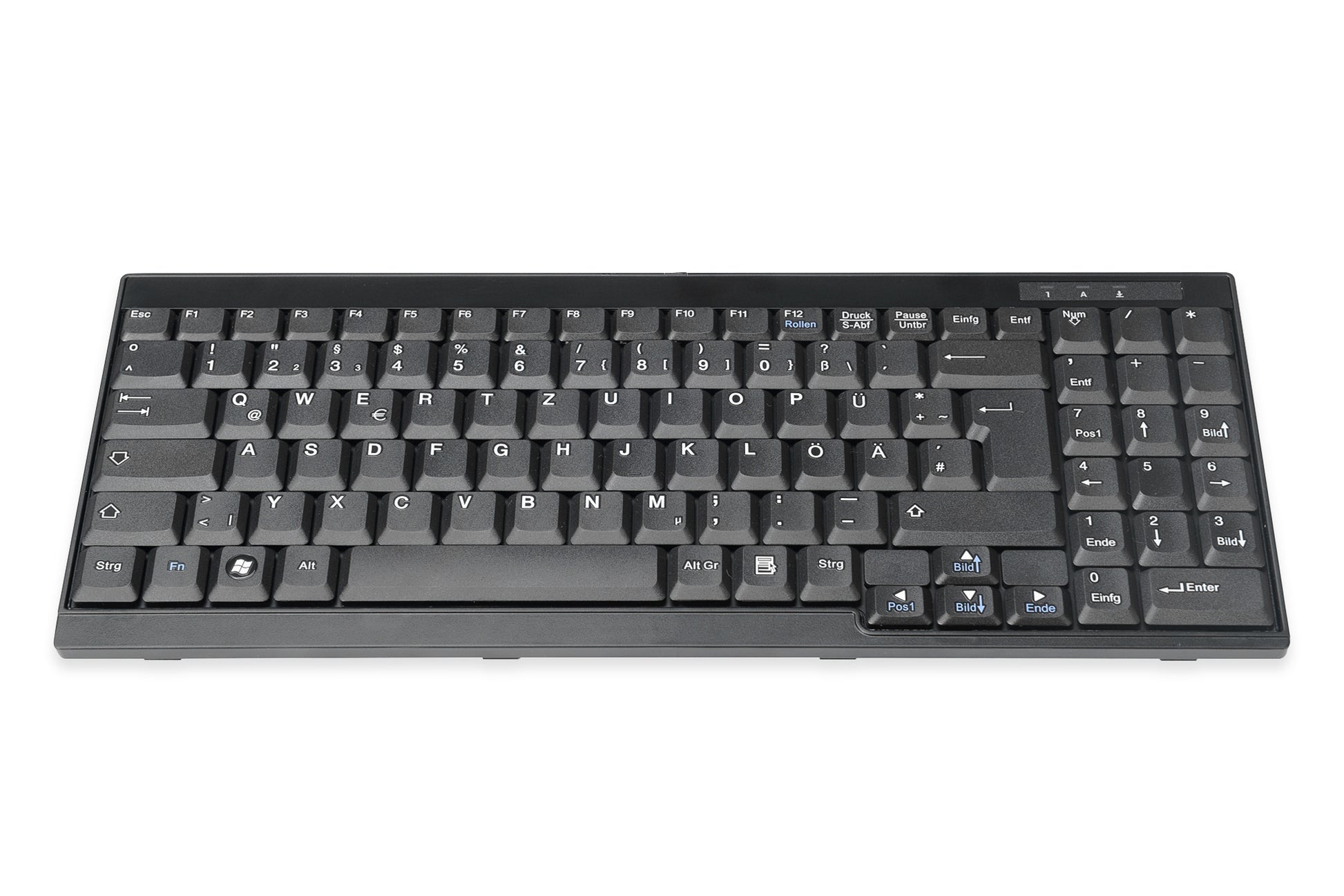 Digitus Tastatur, kabelgebunden (USB-A), US-Layout (EN), Fullsize (mit Ziffernblock), mechanisch, schwarz