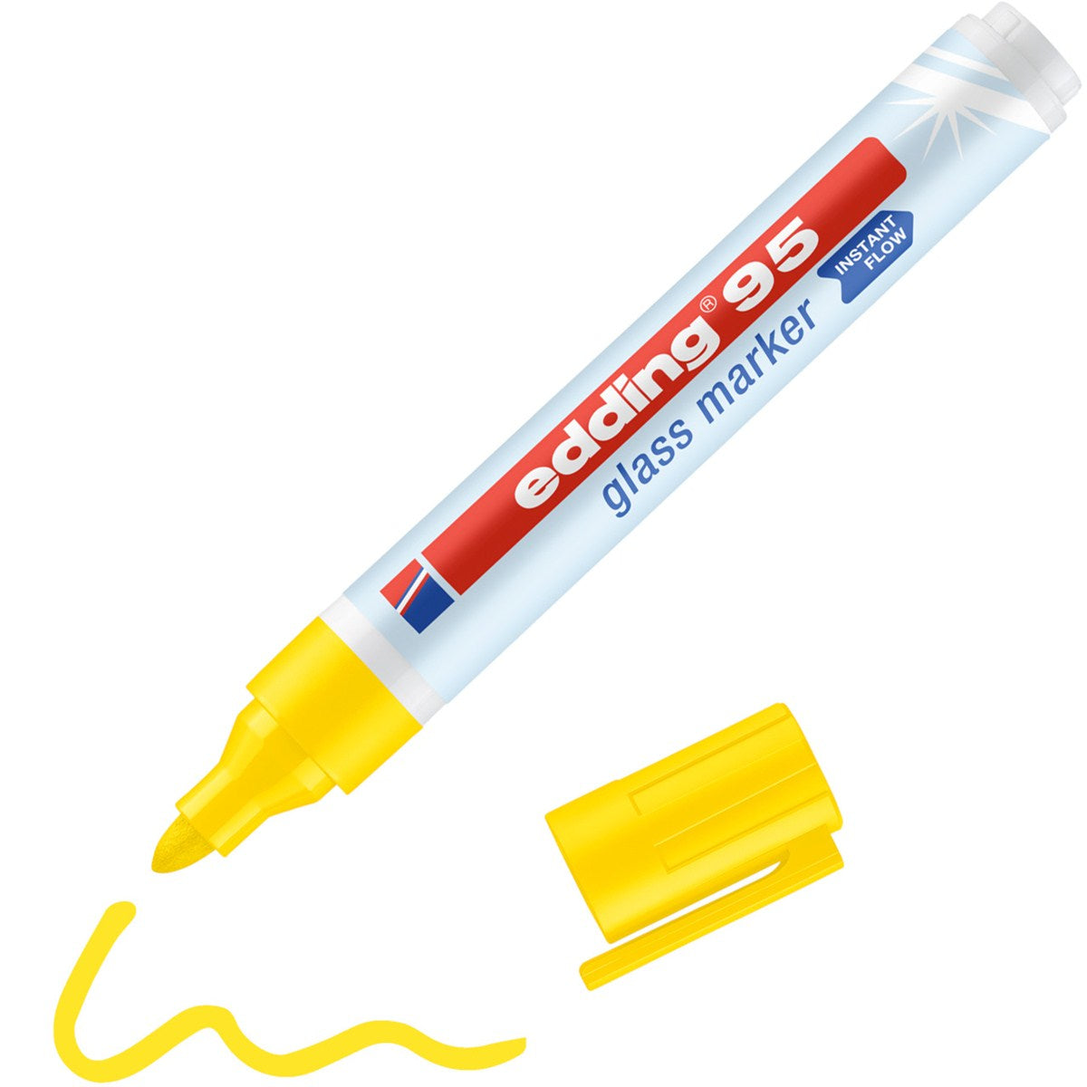 Edding Non-Permanent-Marker 95 – Rundspitze 1,5-3 mm – Gelb – trocken abwischbar