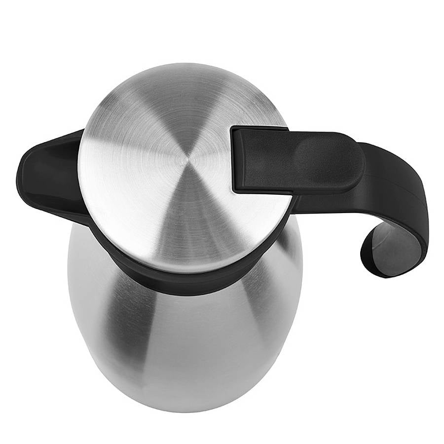EMSA Thermoskanne Soft Grip – 1,5 l, Edelstahl, Schwarz, auslaufsicher