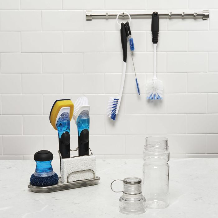 OXO Good Grips Flaschenbürste – Nylon, 44,7 cm, spülmaschinenfest, 3-teilig, für Wasser-Sportflaschen