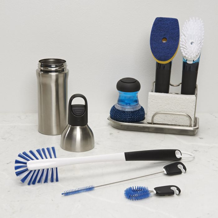 OXO Good Grips Flaschenbürste – Nylon, 44,7 cm, spülmaschinenfest, 3-teilig, für Wasser-Sportflaschen