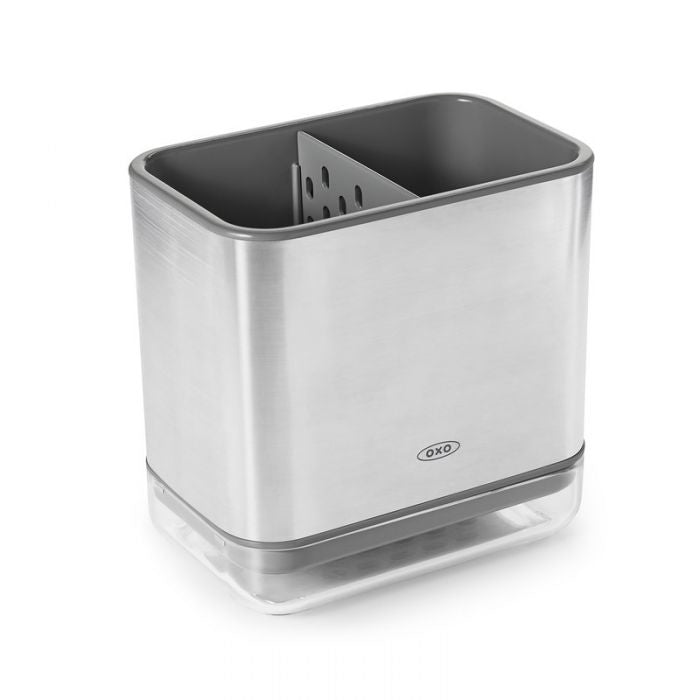 OXO Good Grips – Spülebehälter 14,2 × 14,2 × 13,9 cm, Edelstahl, Silber