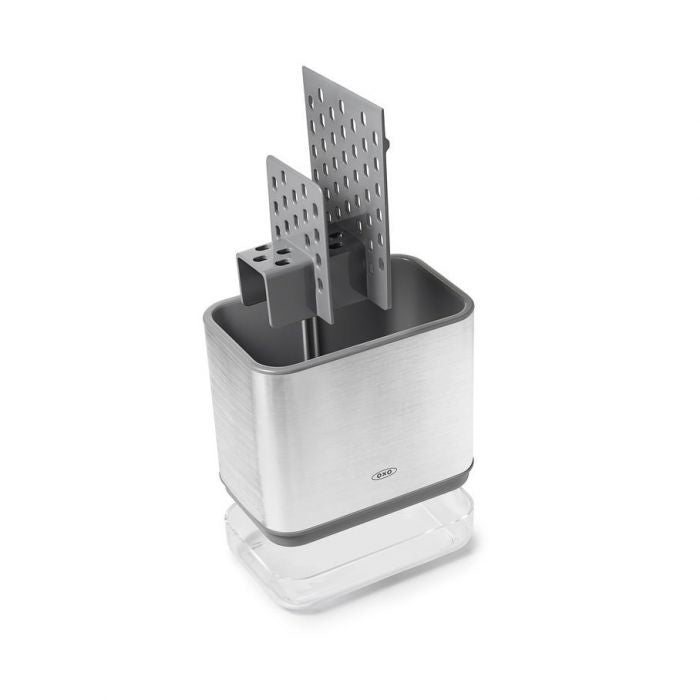 OXO Good Grips – Spülebehälter 14,2 × 14,2 × 13,9 cm, Edelstahl, Silber