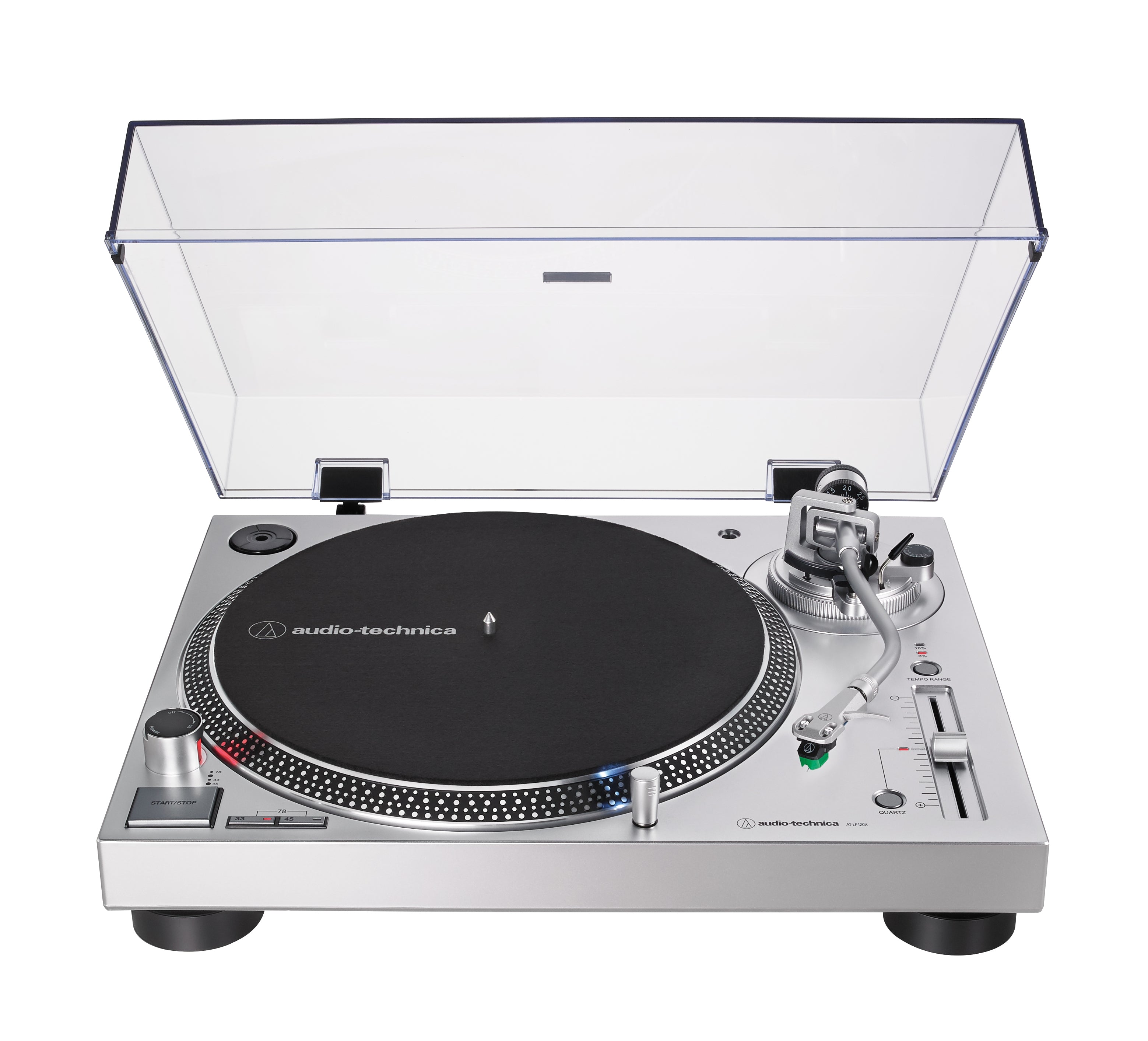 Audio-Technica AT-LP120XUSB – Plattenspieler – Stationär – Direktantrieb, Phono-Vorverstärker, USB – Silber