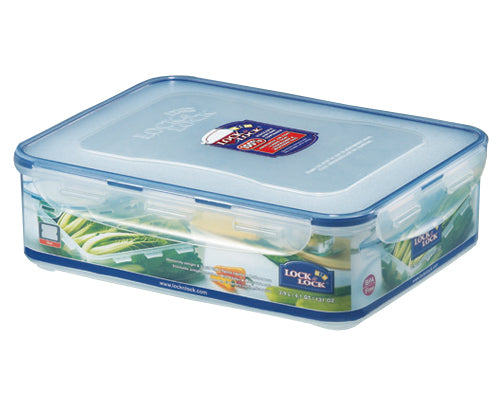 Lock & Lock HPL 834 – Vorratsdose 3,9 l, 29,5 × 23 × 8,4 cm, Polypropylen (PP), transparent/blau