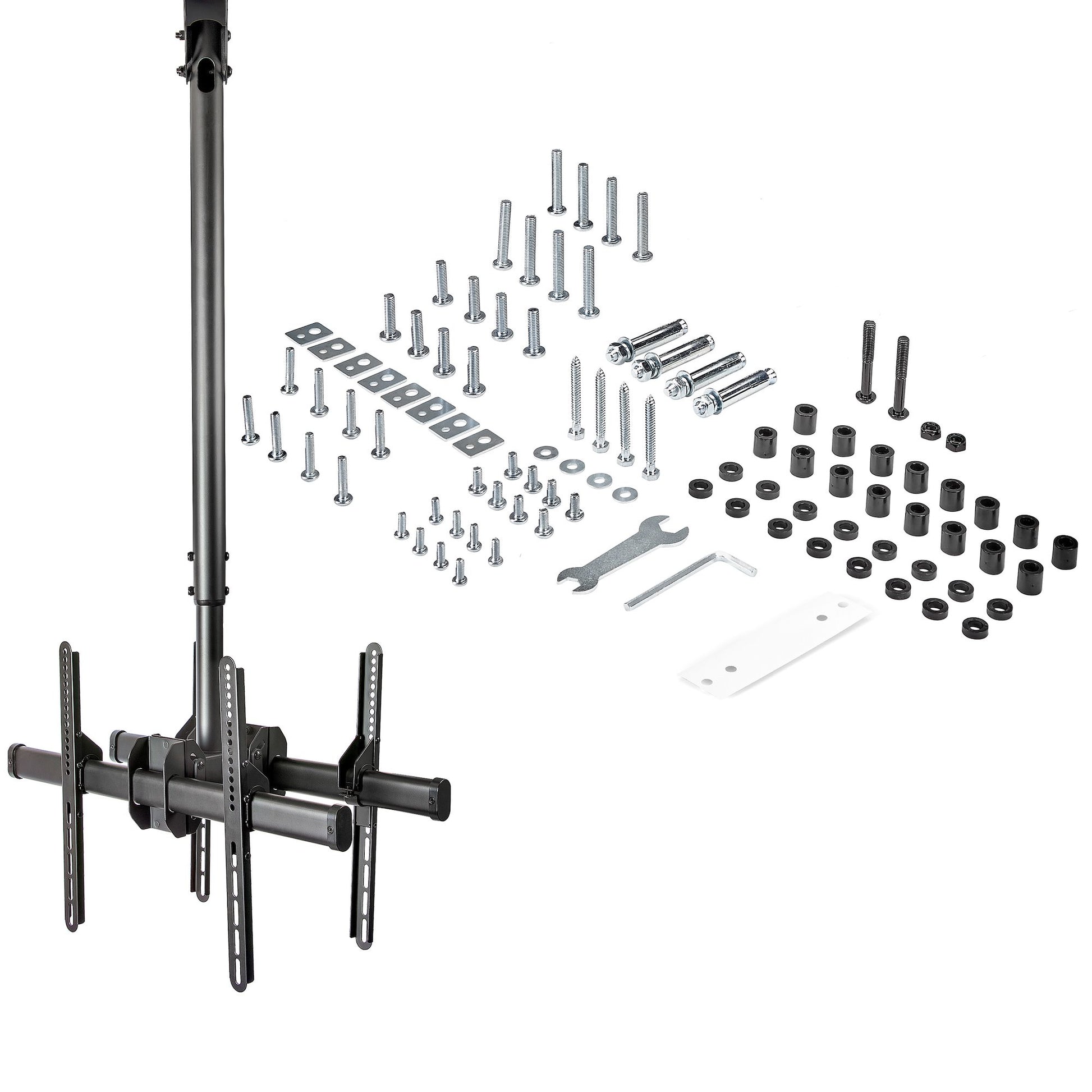 StarTech.com Deckenhalterung – Rücken an Rücken – 32–75" – VESA 200×200–600×400 – bis 90 kg, Teleskopmast