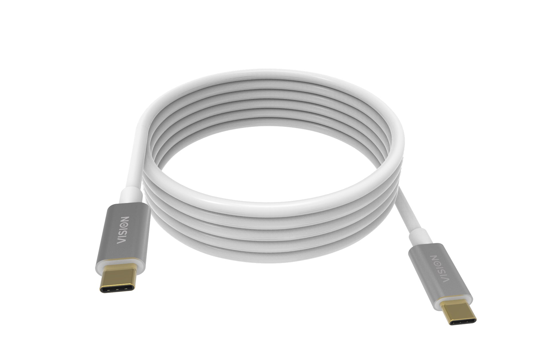 Vision USB-C auf USB-C Kabel – USB 3.2 Gen 2 (10 Gbit/s) – 4 m – Weiss