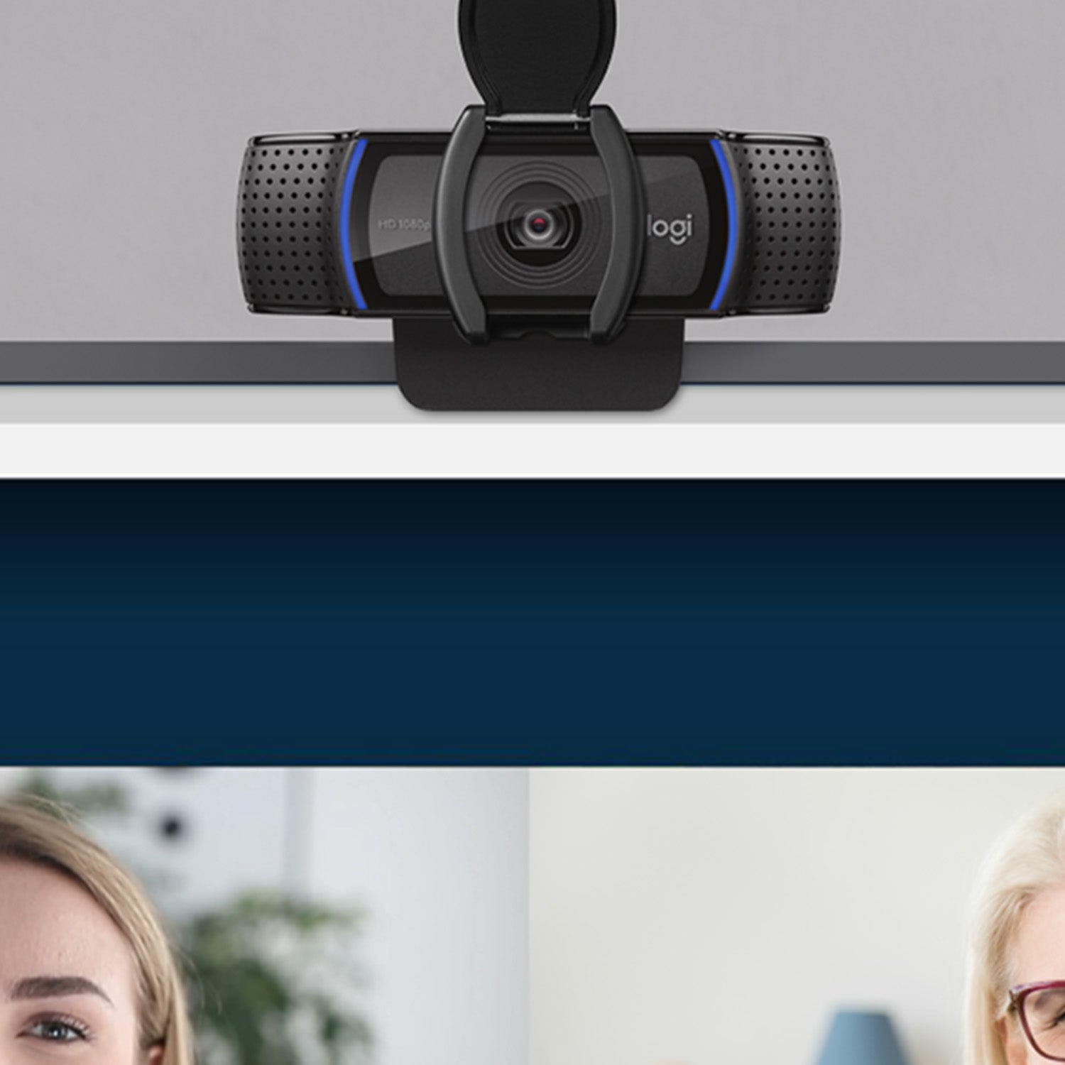Logitech C920S PRO Webcam – Full HD, 30 fps, USB, Autofokus, Abdeckung, 78°, Schwarz, für Windows & macOS