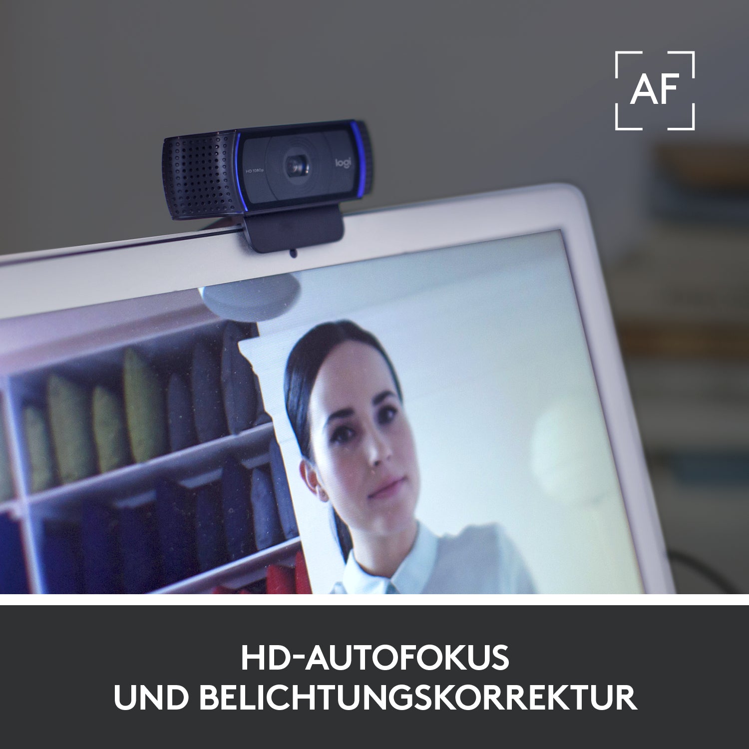 Logitech C920S PRO Webcam – Full HD, 30 fps, USB, Autofokus, Abdeckung, 78°, Schwarz, für Windows & macOS