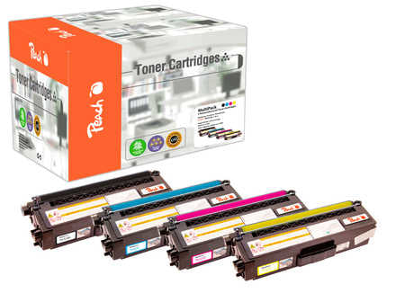 Peach Toner-Multipack – BK/C/M/Y, 6500/4000 Seiten – für Brother DCPL8410CDN/DCPL8410CDW/HLL8260CDW u. a.