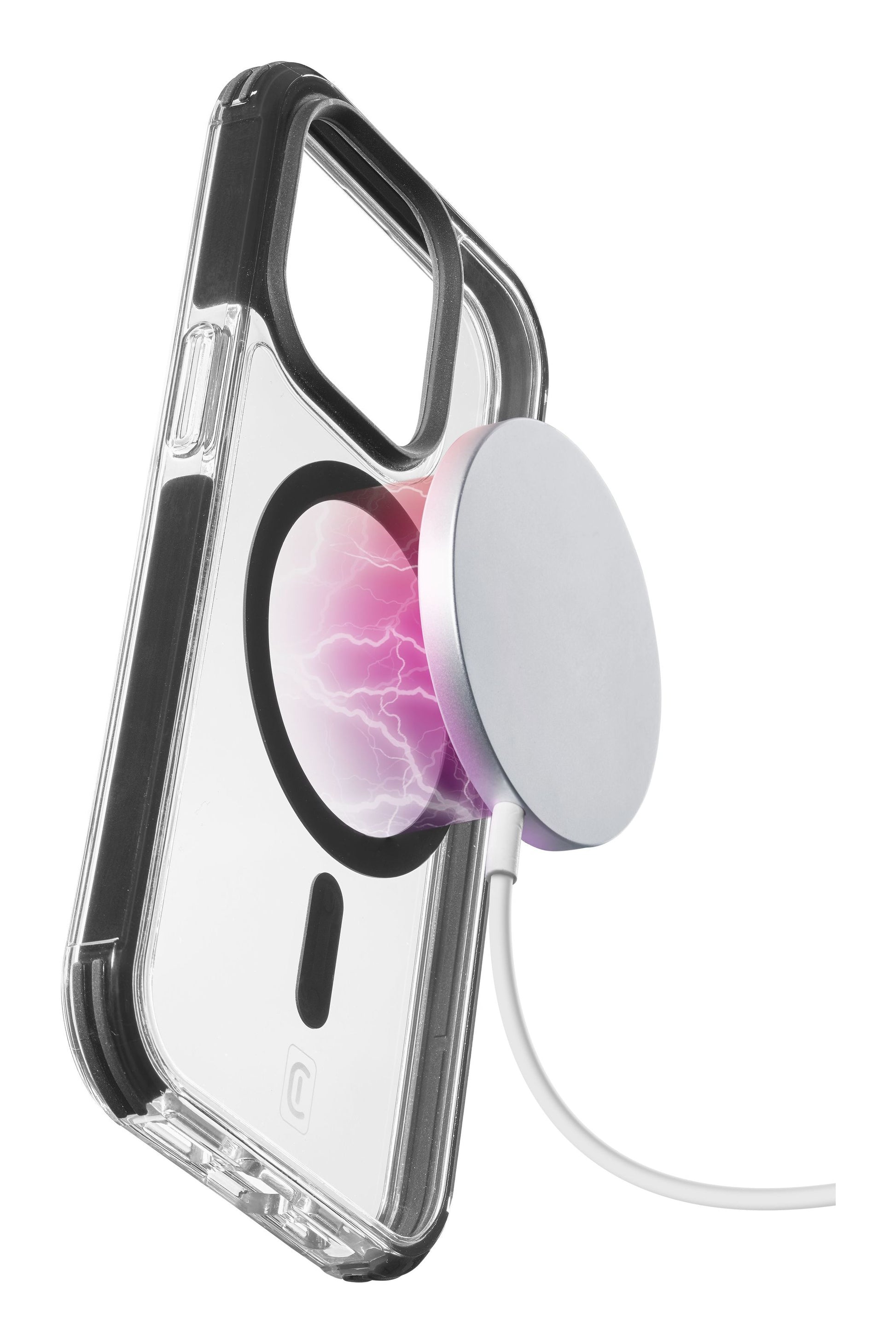 Cellularline Strong Guard Backcover – für Apple iPhone 15, MagSafe, Kunststoff, Schwarz, antibakteriell