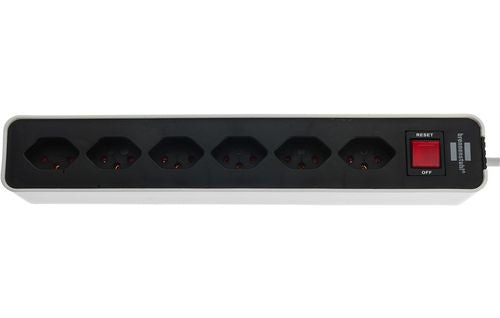 Brennenstuhl Ecolor Steckdosenleiste, 6×T13, mit Schalter, 1,5 m Kabel, Eingang T12 – Schwarz