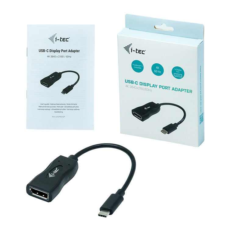 I-TEC – USB-C auf DisplayPort Adapter, 4K@60 Hz, für Thunderbolt 3