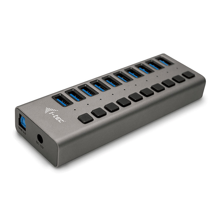 i-tec Ladegerät – 48 W, 10× USB-A, mit externem Netzteil – für Tablets, Notebooks, Ultrabooks und mehr