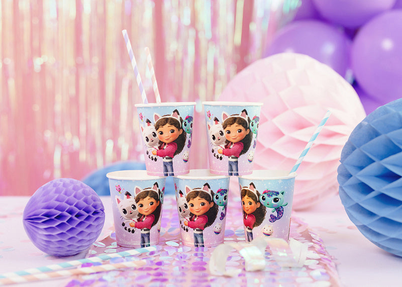 PartyDeco Becher, Papier – 2,5 dl, mehrfarbig – 6 Stk.