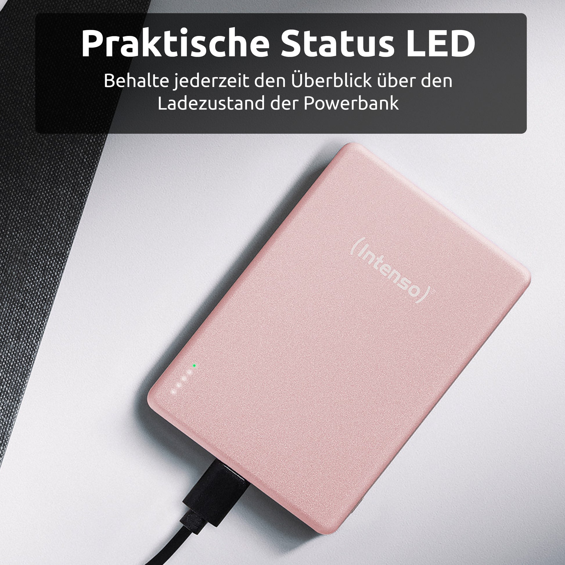 Intenso MW5000 MagSafe Powerbank 5'000 mAh – 20 W PD, Wireless 15 W, 1× USB-C, rosé