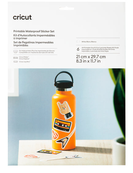Cricut Stickerkarton Smart Paper – für Cricut Maker, Explore 3 und Joy Xtra – A4 – weiss – 6 Stk.