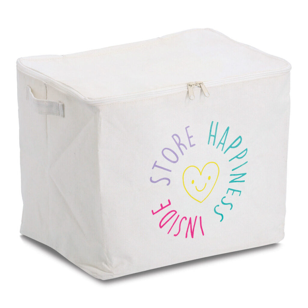 Zeller Present Aufbewahrungsbox – Polyester – Mehrfarbig – mit Griff, mit Reissverschluss – 290 × 300 × 390 mm