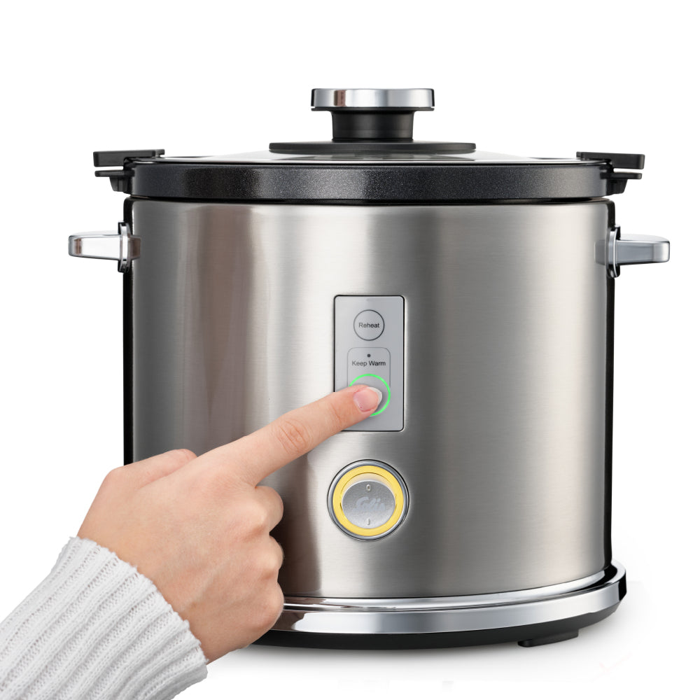 Solis Reiskocher Typ 8162 – 1,2 l, 650 W – Warmhaltefunktion – Grau/Edelstahl