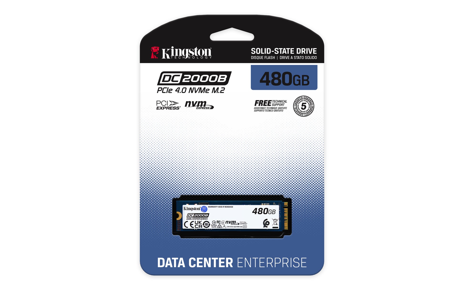 Kingston DC2000B – 480 GB, M.2 2280