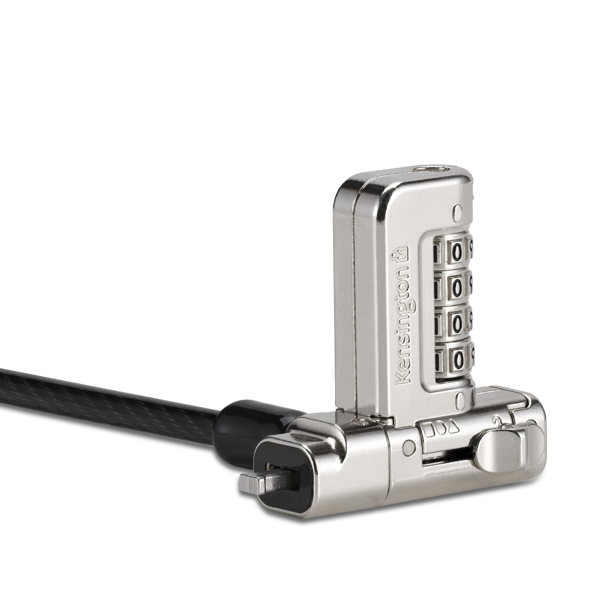 Kensington Universelles 3-in-1 Kombinationsschloss für Notebooks – 1,8 m Kabel, Karbonstahl – Schwarz
