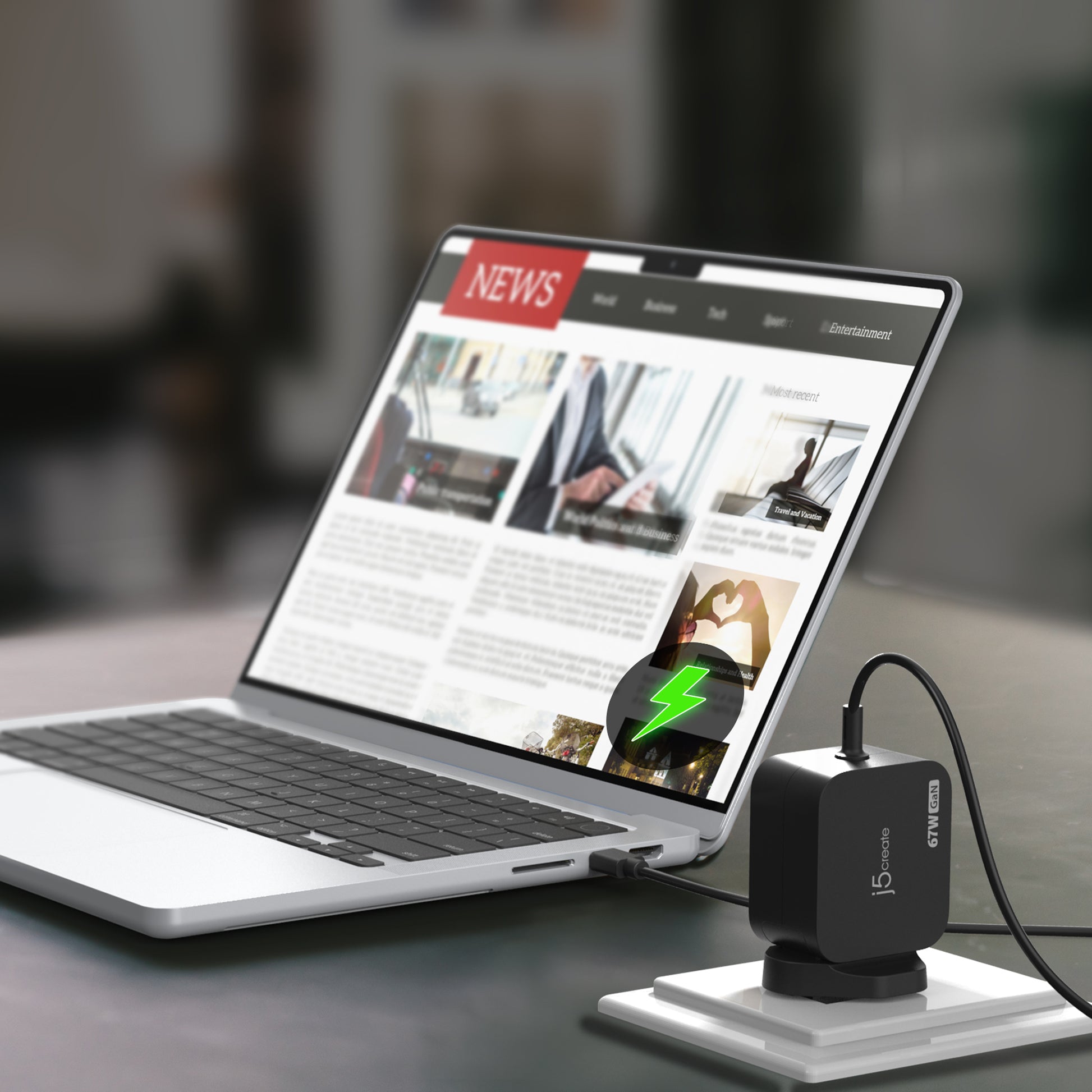 j5create Ladegerät – 67 W, PD, GaN