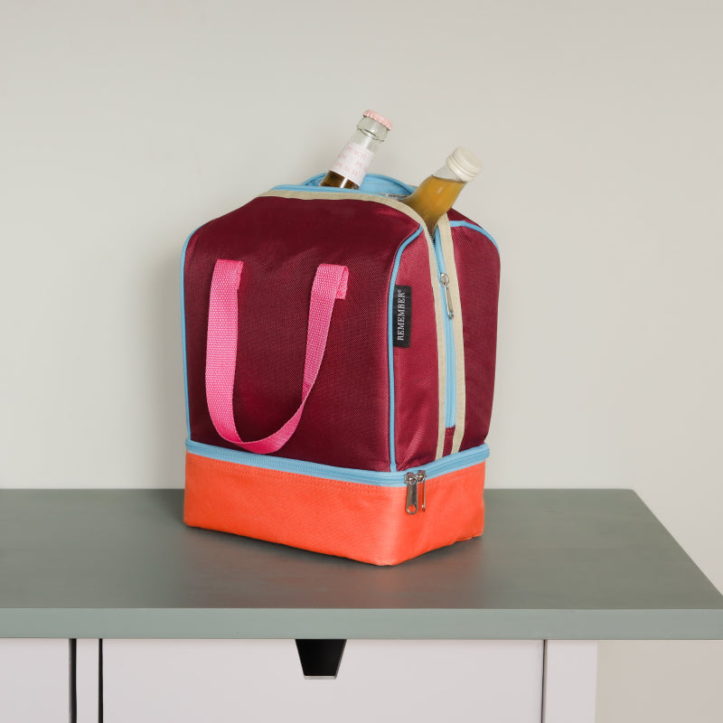 REMEMBER Lunch-Kühltasche Telli – 9 l, 23×26×16 cm – mehrfarbig, Polyester (PES) – 1 Stk.
